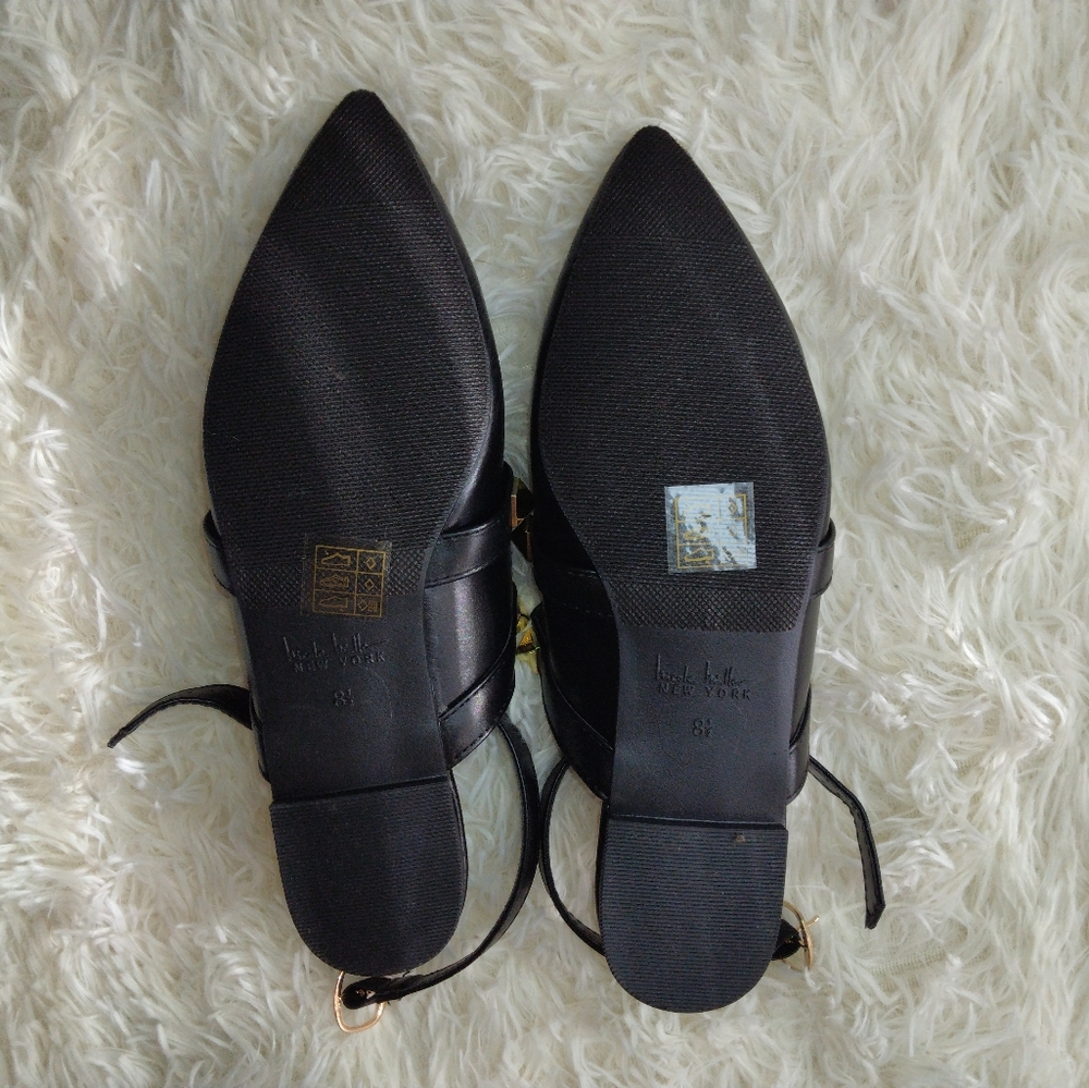 Nicole Miller Tulum Black Studded Flats Size 8.5 - Picture 3 of 4
